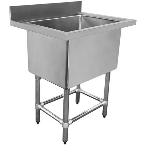 Commercial Pot Wash Sink Stainless steel 1 bowl 770x600x900mm Round legs | Stalwart DA-YSA16077201