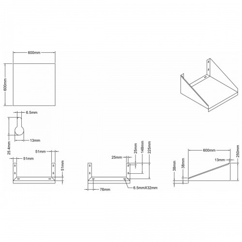 Microwave Shelf Stainless steel...