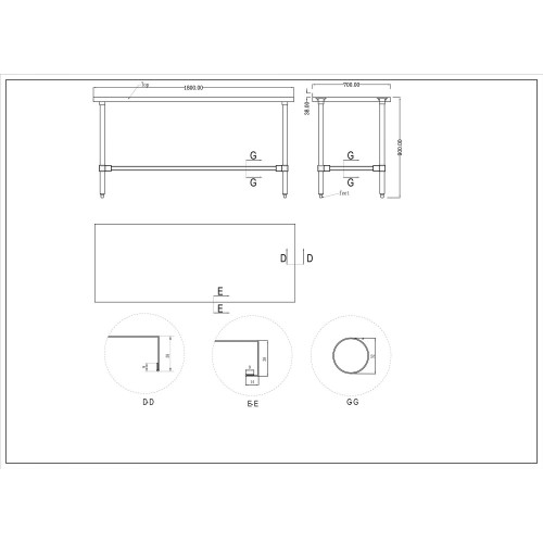 Commercial Stainless Steel Work Table...