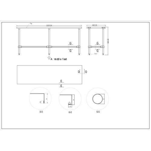 Commercial Stainless Steel Work Table...