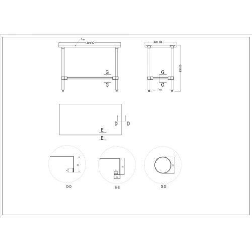 Commercial Stainless Steel Work Table...