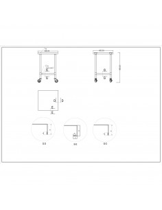 Commercial Mobile Stainless Steel Work Table Bottom shelf 600x600x900mm | Stalwart DA-WT6060GMOBILE 2