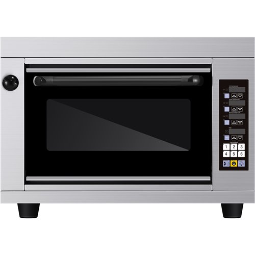 Commercial Electric Deck Combi Oven with Steam 350°c | Stalwart DA-KNGKPZ120M