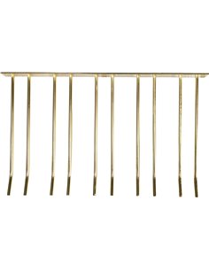 Wine Glass Rack Gold Wall mounted Length 300mm 15 wine glasses | Stalwart DA-WGA58500300G