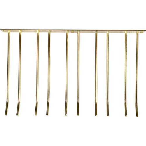 Wine Glass Rack Gold Wall mounted Length 400mm 20 wine glasses | Stalwart DA-WGA58500400G