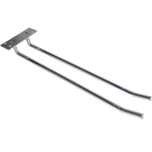 Wine Glass Rack Silver Ceiling mounted Length 300mm 3 wine glasses | Stalwart DA-WGB18500300S