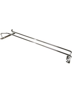 Wine Glass Rack Silver Ceiling mounted Length 400mm 5 wine glasses | Stalwart DA-WGR116S