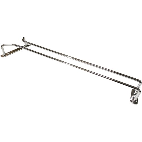 Wine Glass Rack Silver Ceiling mounted Length 400mm 5 wine glasses | Stalwart DA-WGR116S