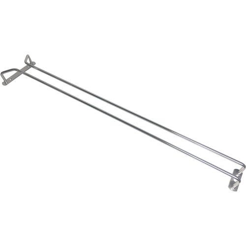 Wine Glass Rack Silver Ceiling mounted Length 600mm 7 wine glasses | Stalwart DA-WGR124S