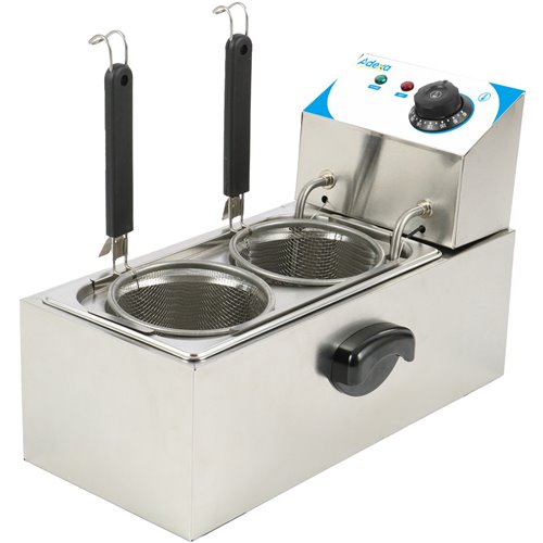 Commercial Pasta boiler Electric 2 baskets 4 litres Table top | Stalwart DA-PCM4L