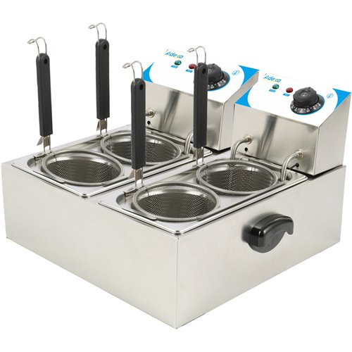 Commercial Pasta boiler Electric 4 baskets 2x4 litres Table top | Stalwart DA-PCM4L2