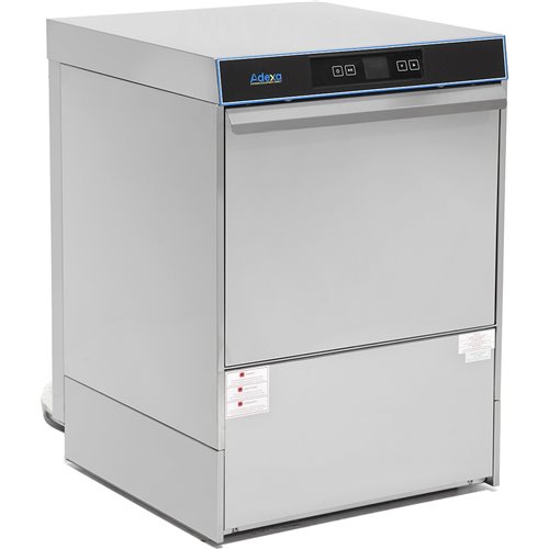 Commercial Dishwasher 540 plates/hour 500mm basket Digital Drain pump Detergent pump Rinse aid pump 230V | Stalwart DA-EMP500SDF