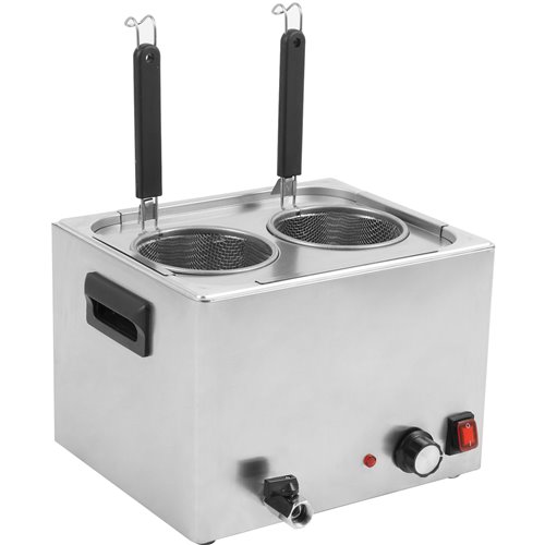Commercial Pasta boiler Electric 2 baskets 8 litres Table top | Stalwart DA-XDPAC8