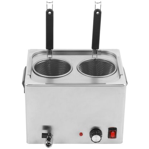 Commercial Pasta boiler Electric 2 baskets 8 litres Table top | Stalwart DA-XDPAC8