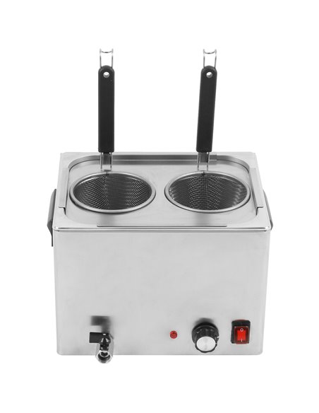 Commercial Pasta boiler Electric 2 baskets 8 litres Table top | Stalwart DA-XDPAC8