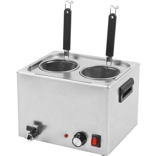 Commercial Pasta boiler Electric 2 baskets 8 litres Table top | Stalwart DA-XDPAC8