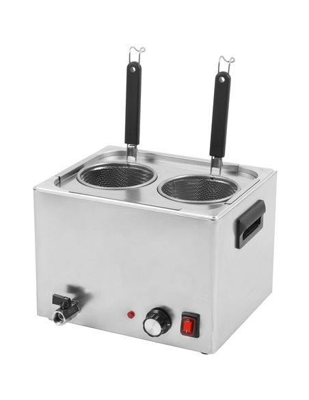 Commercial Pasta boiler Electric 2 baskets 8 litres Table top | Stalwart DA-XDPAC8