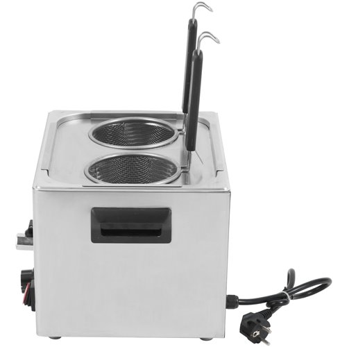 Commercial Pasta boiler Electric 2 baskets 8 litres Table top | Stalwart DA-XDPAC8