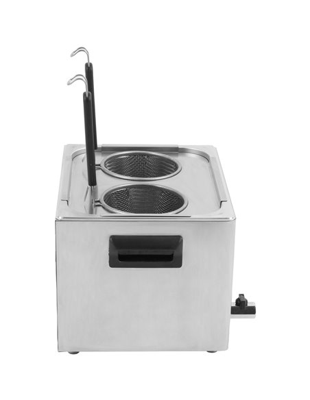 Commercial Pasta boiler Electric 2 baskets 8 litres Table top | Stalwart DA-XDPAC8