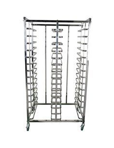 Design Rack Trolley Dual Row 2x15 Tiers for 660x460mm Sheet Pans | Stalwart DA-ERT7515X2