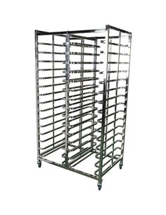 Economic Design Rack Trolley Dual Row 2x15 Tiers for 600x400mm Sheet Pans | Stalwart DA-ERT6415X2 2