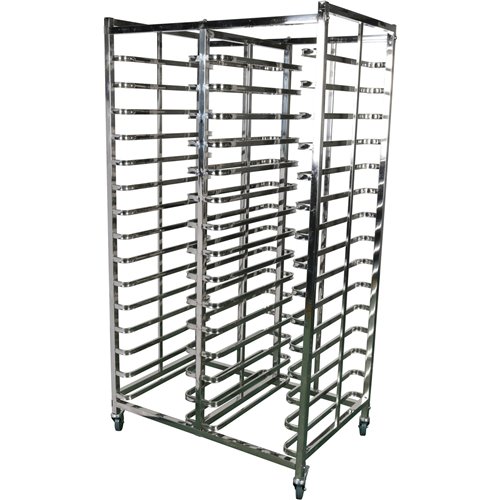 Economic Design Rack Trolley Dual Row 2x15 Tiers for 600x400mm Sheet Pans | Stalwart DA-ERT6415X2