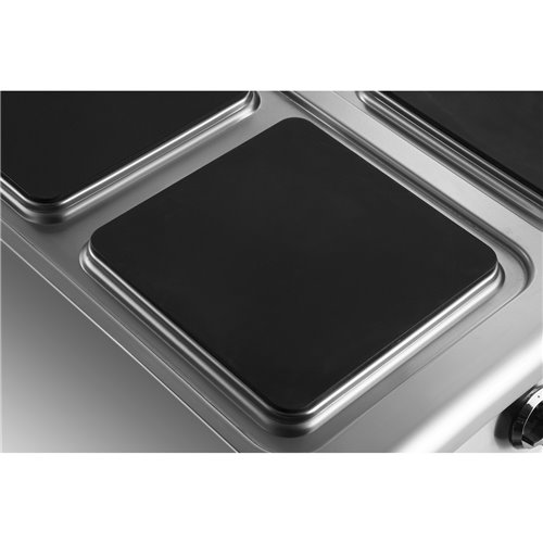 Commercial Electric Cooker 6 Square Burners with Cabinet Base 900mm Depth | Stalwart DA-HSQ962C