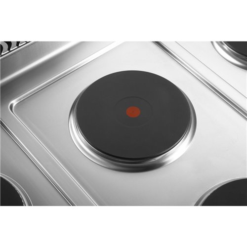 Commercial Electric Cooker 6 Burners with Cabinet Base 6x2kW 700mm Depth | Stalwart DA-HRQ762
