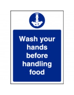 Wash hands Before Handling Food Sign