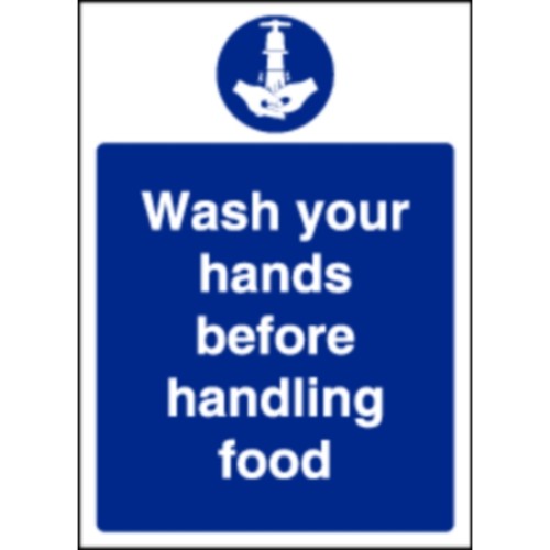 Wash hands Before Handling Food Sign