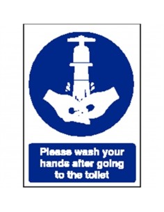 Toilet Wash Hands Sign