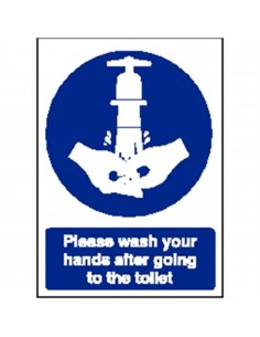 Toilet Wash Hands Sign