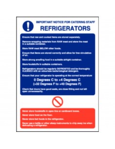 Refrigerator Guidelines Sign