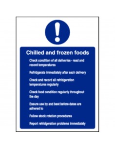 Chilled and Frozen Foods Sign