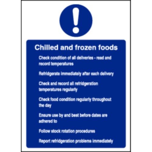 Chilled and Frozen Foods Sign