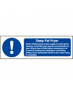Deep Fat Fryer Safety Sign