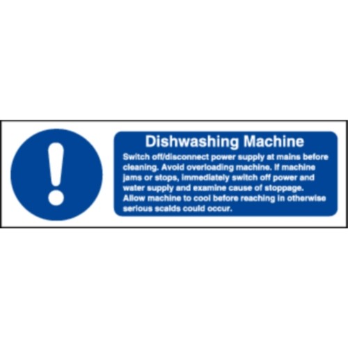 Dishwasher Machine Safety Sign