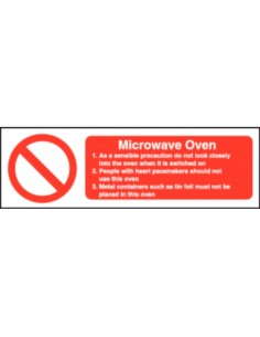 Microwave Oven Safety Sign