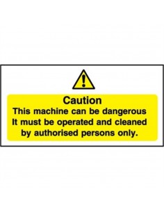Dangerous Machine Sign