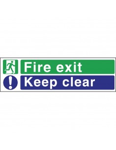 Fire Exit Keep Clear Sign