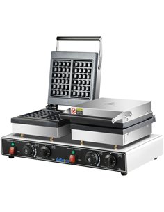 Commercial Waffle maker Double 3.2kW | Stalwart DA-HWB4 2