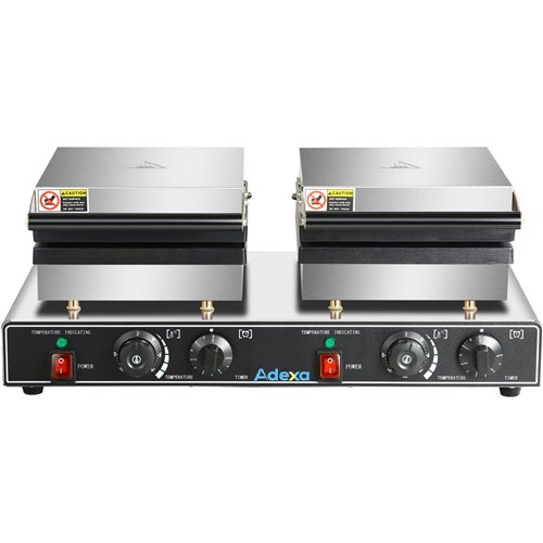 Commercial Waffle maker Double 3.2kW | Stalwart DA-HWB4