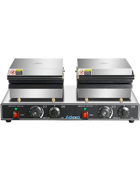 Commercial Waffle maker Double 3.2kW | Stalwart DA-HWB4