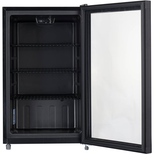 99lt Beer bottle cooler Glass door Black | Stalwart DA-AX108BVC 
