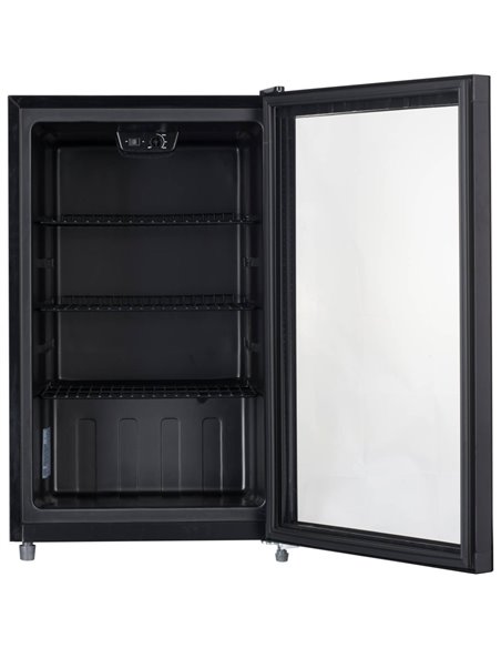 99lt Beer bottle cooler Glass door Black | Stalwart DA-AX108BVC 