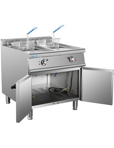 Commercial Fryer Twin Tank Electric 46 litre 24kW Freestanding | Stalwart DA-HEF708 2