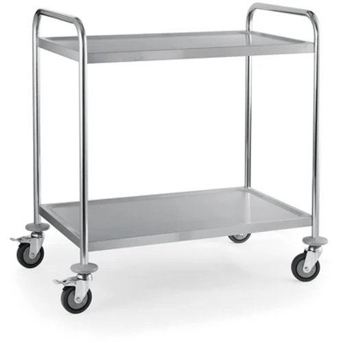 Commercial Serving/Service/Clearing Trolley Stainless Steel 2 Tier 750x400x835mm | Stalwart DA-19019