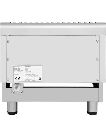 Commercial Gas Griddle Smooth plate 1 zone 3kW Countertop | DA-GG360