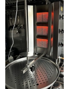 Commercial Gyros/Kebab grill Gas Fixed body Top motor 3 burners 10.5kW | Stalwart DA-DN220 2