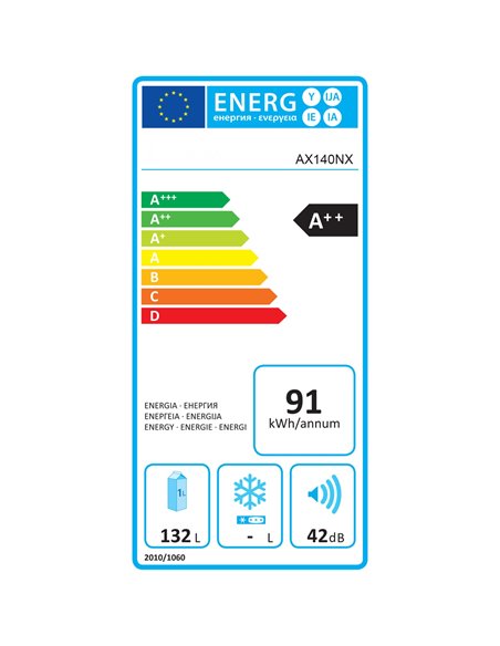 Undercounter Refrigerator 135 Litre Reversible Single Door Stainless Steel | DA-AX140NX